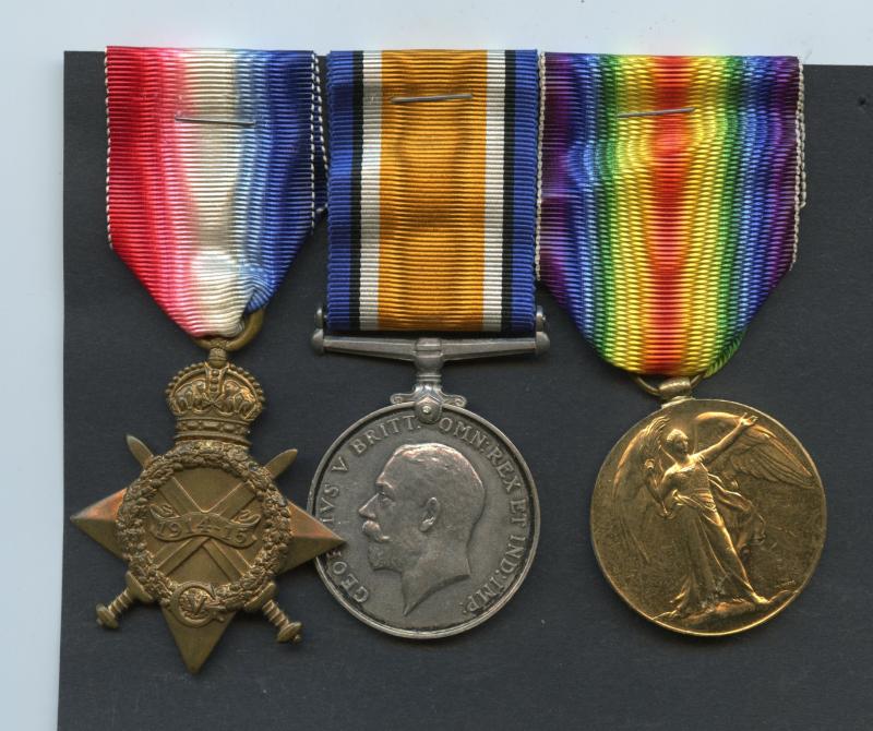 WW1 1914-15 Trio World War One Medals To Sjt John Ralston, Royal Field Artillery