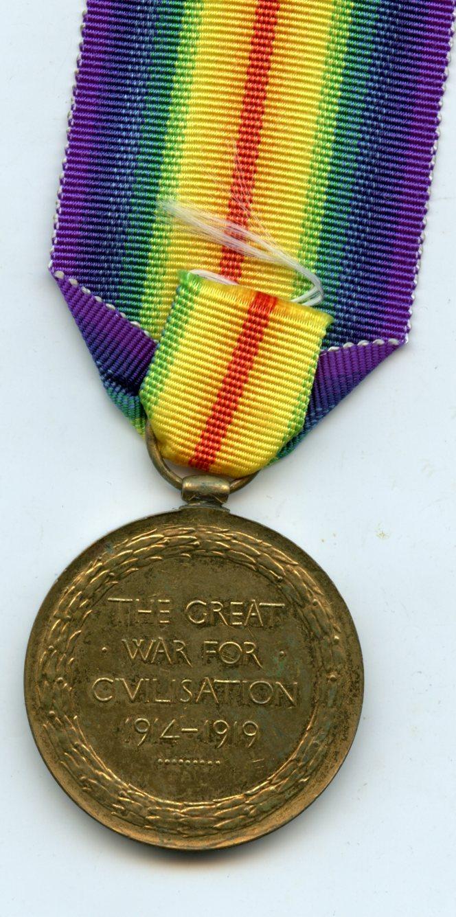 WW1 Victory Medal 1914-19 To Pte Malcolm Gillies, 2nd Bn., Gordon Highlanders ( Killed in Action on the First Day of The Battle of The Somme 01 July 1916)