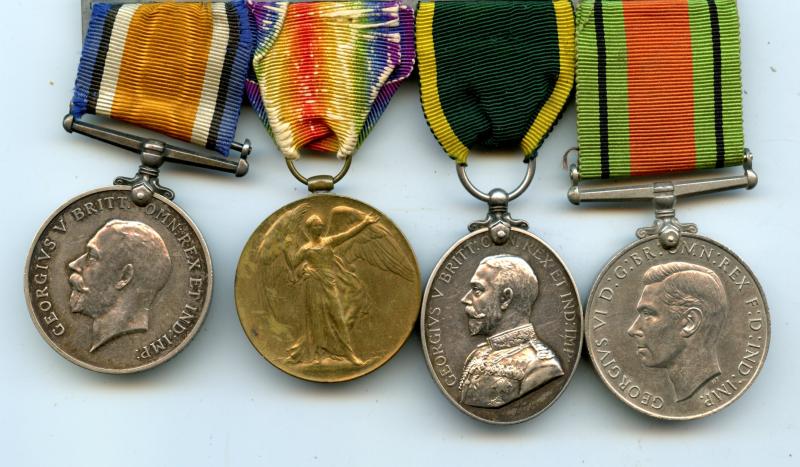 Territorial Group of 4 Medals To Sjt Albert E Dunford, 5th Bn Somerset Light Infantry