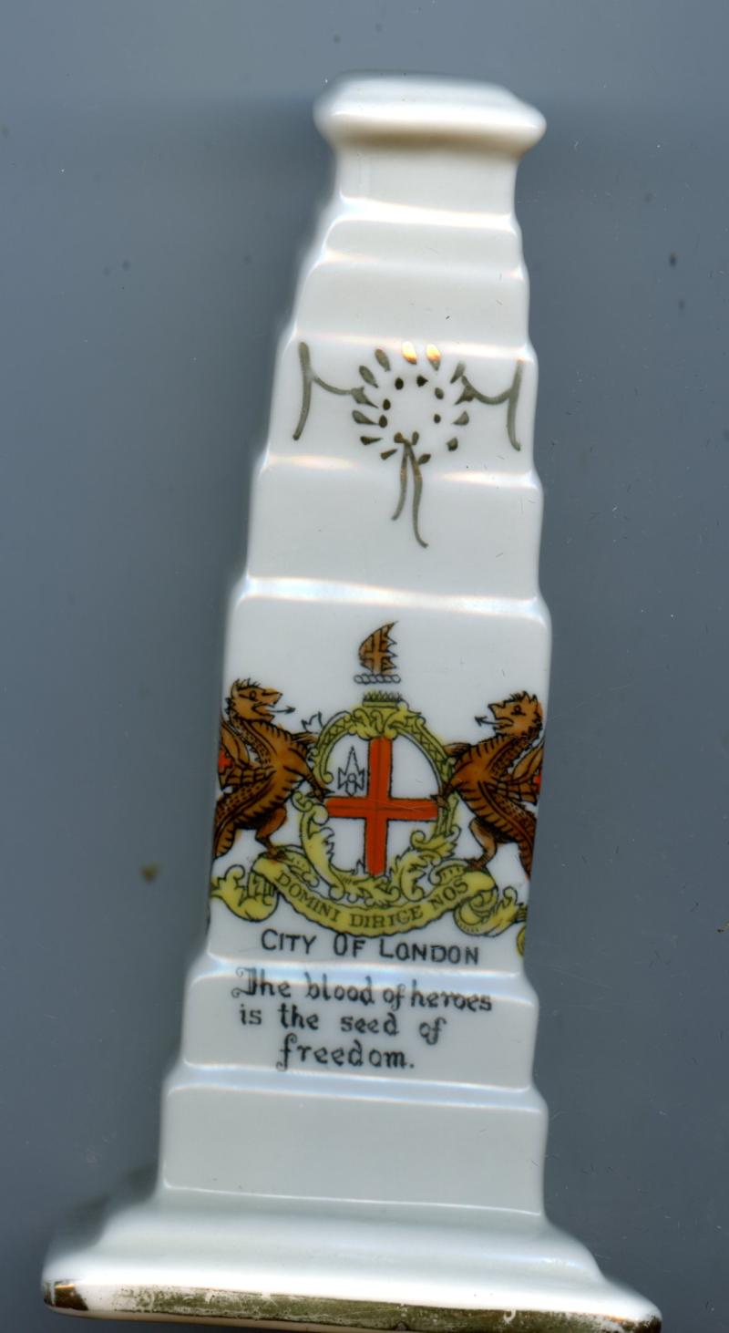 WW1 Crested China Cenotaph City Of London