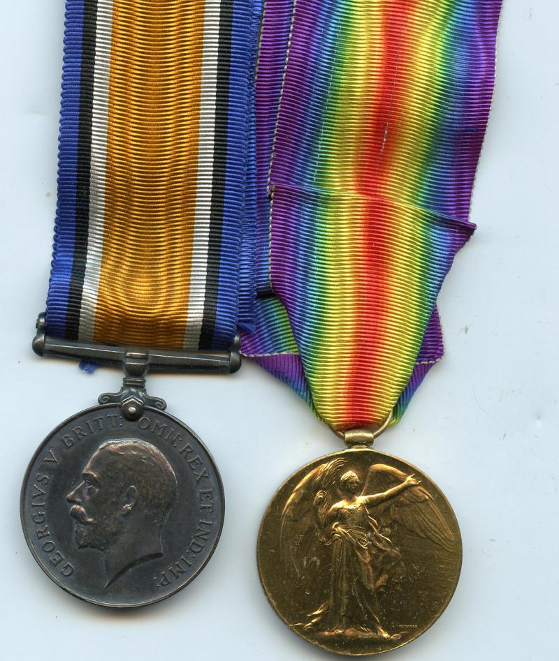 WW1 British War & Victory Medals Pair To Pte Christmas Roberts, Manchester Regiment