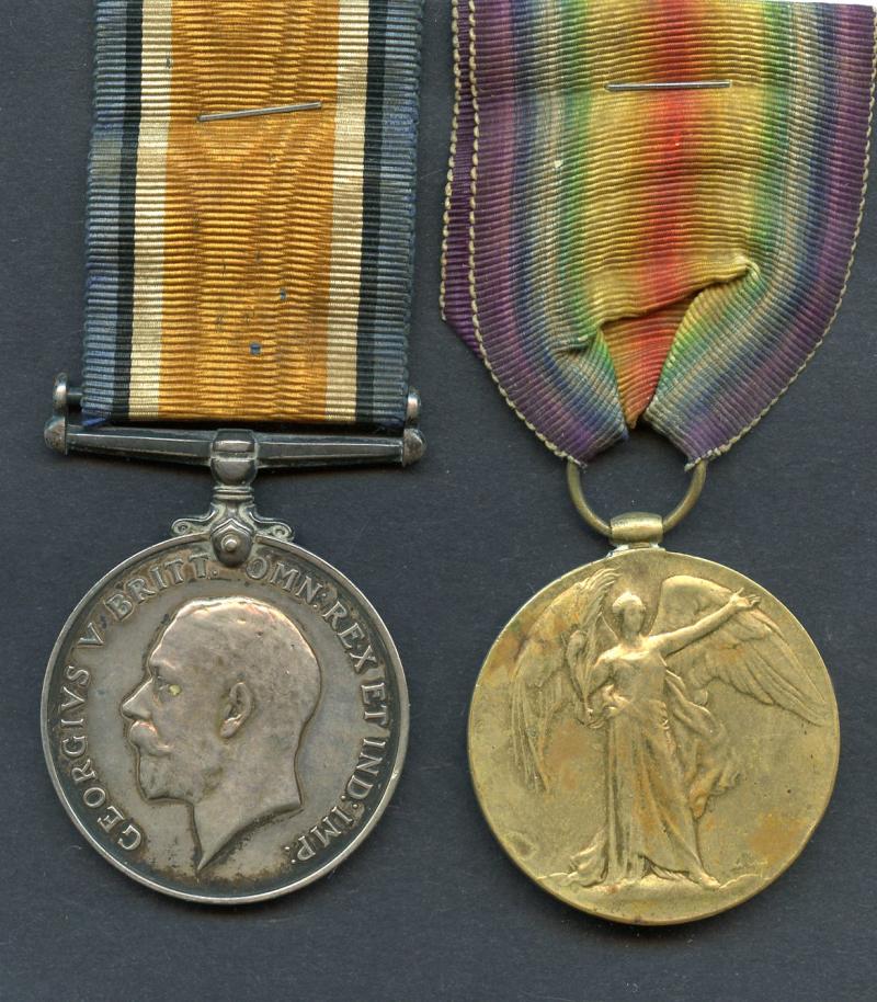 WW1 British War & Victory Medals Pair To Pte James Best, Royal Scots Fusiliers