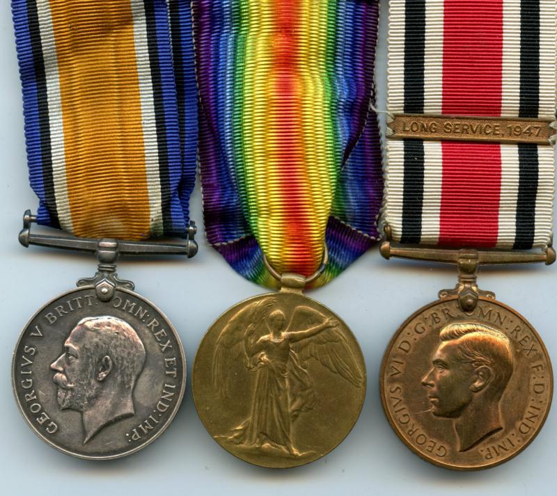 WW1 British War & Victory Medals Pair & Special Constabulary Medal To Pte James Laurence Seed, North Staffordshire RegimentTo