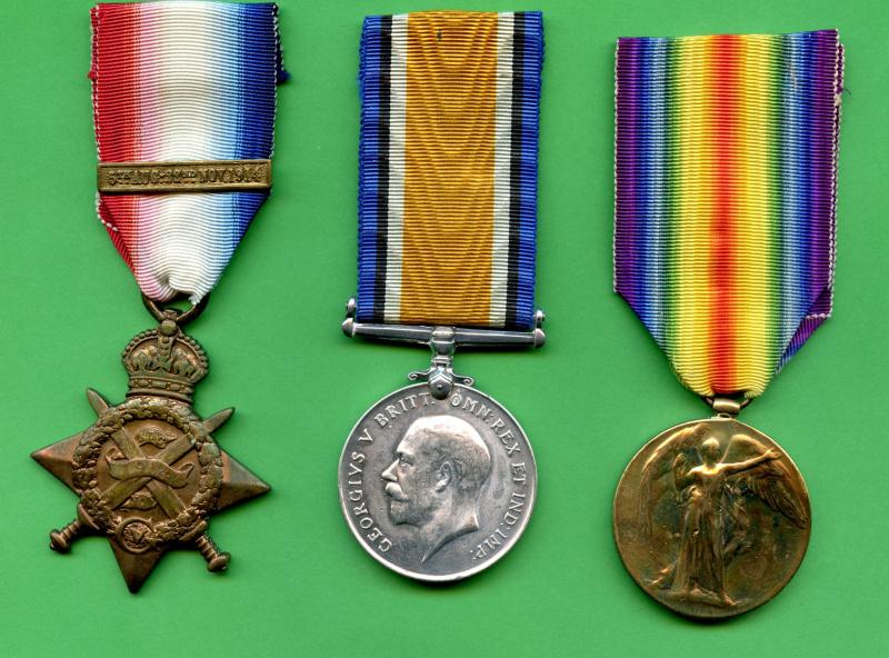 1914 Mons Trio & Bar World War One Medals To Pte Alfred James White, Royal Army Medical Corps ( Prisoner of War )