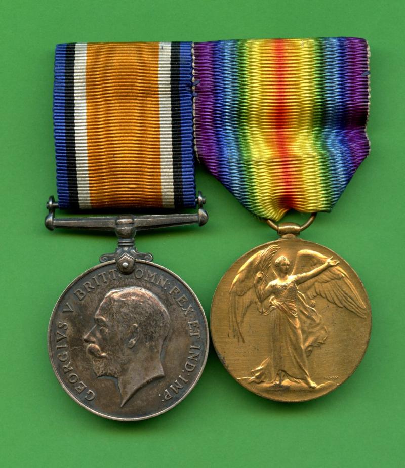 WW1 British War & Victory Medals Pair To Driver William H Billis, Royal Field Artillery