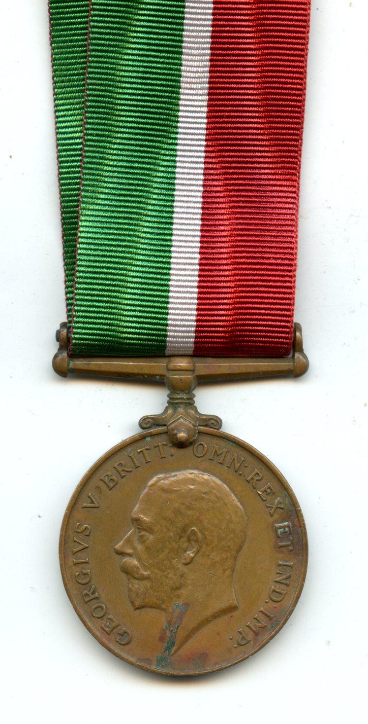 WW1 Mercantile Marine War Medal 1914-18 To Charles F Brown
