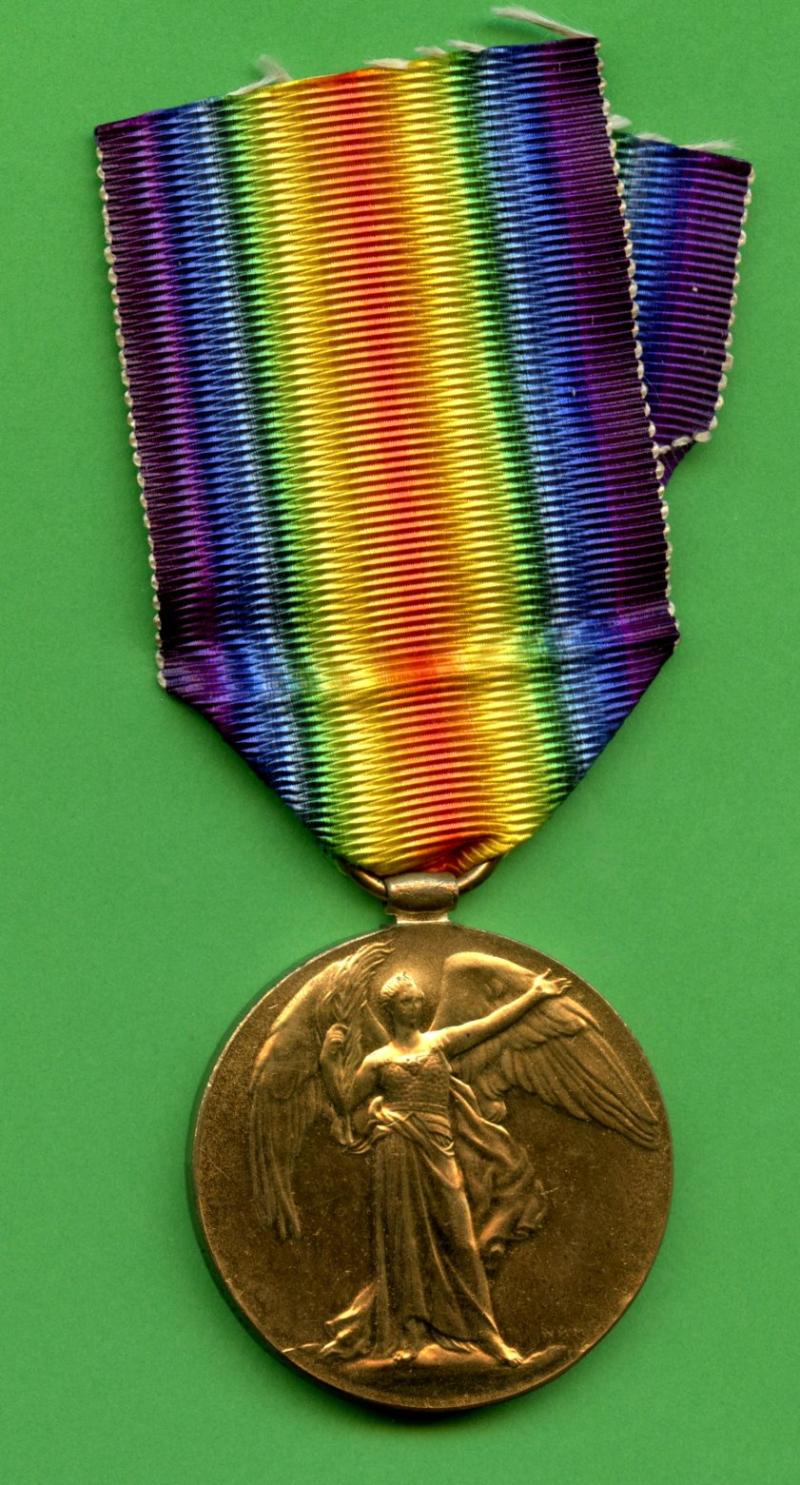Victory Medal 1914-19 To Pte Henry Chalmers. Dickie, North Staffordshire  Regiment