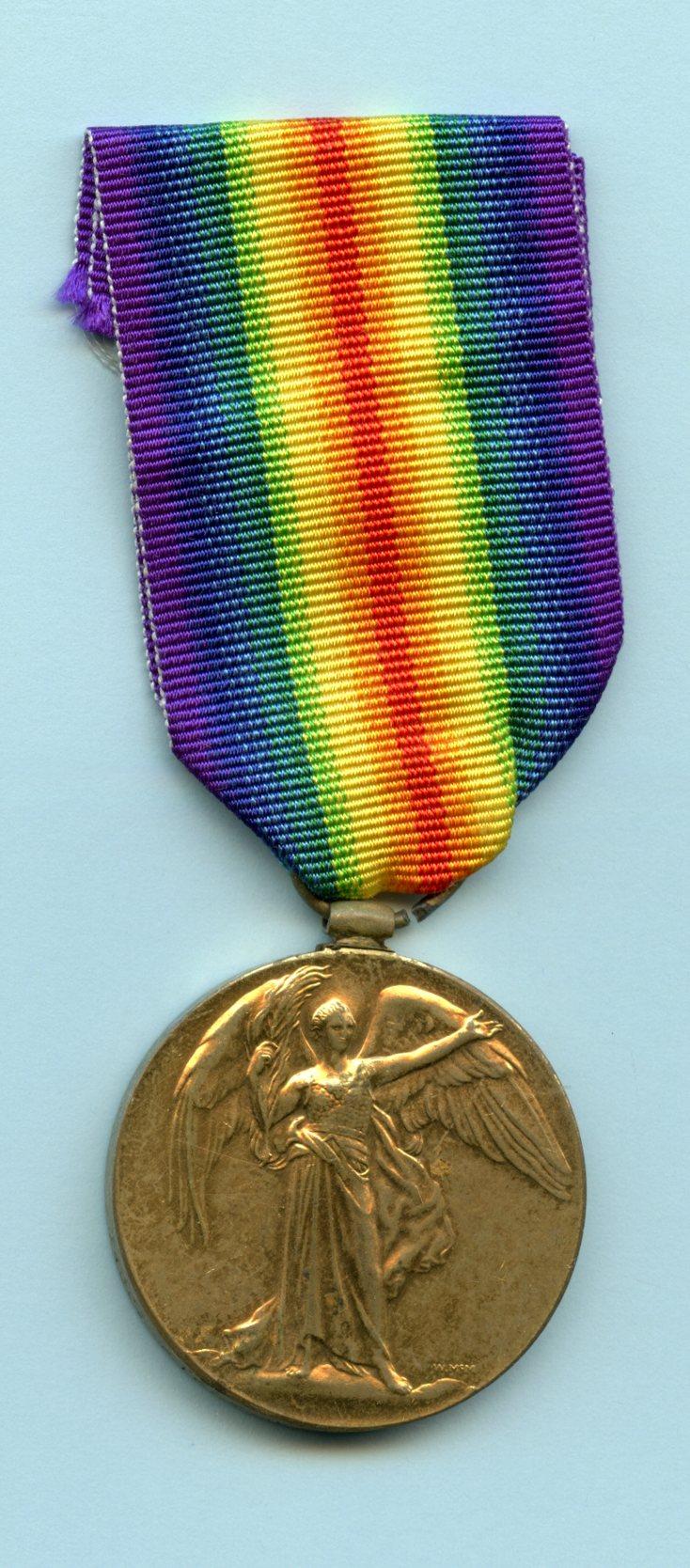 Victory Medal 1914-19 To Pte Sydney Kitson Milne, Liverpool Regiment