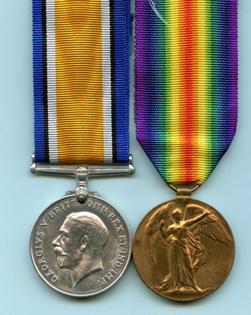 WW1 British War & Victory Medals Pair To Pte George Calder Watson, Seaforth Highlanders