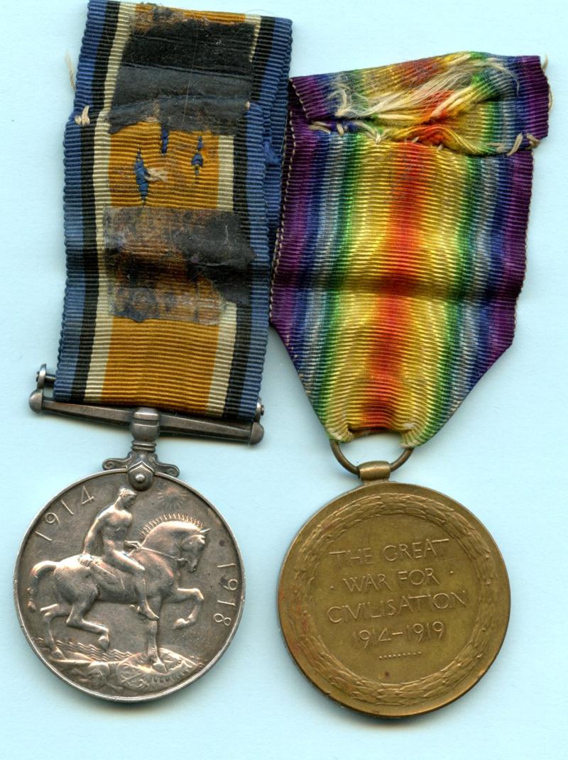 WW1 British War & Victory Medals Pair To Pte Alexander Keir Stewart, 1/6th Seaforth Highlanders ( From Fochabers)