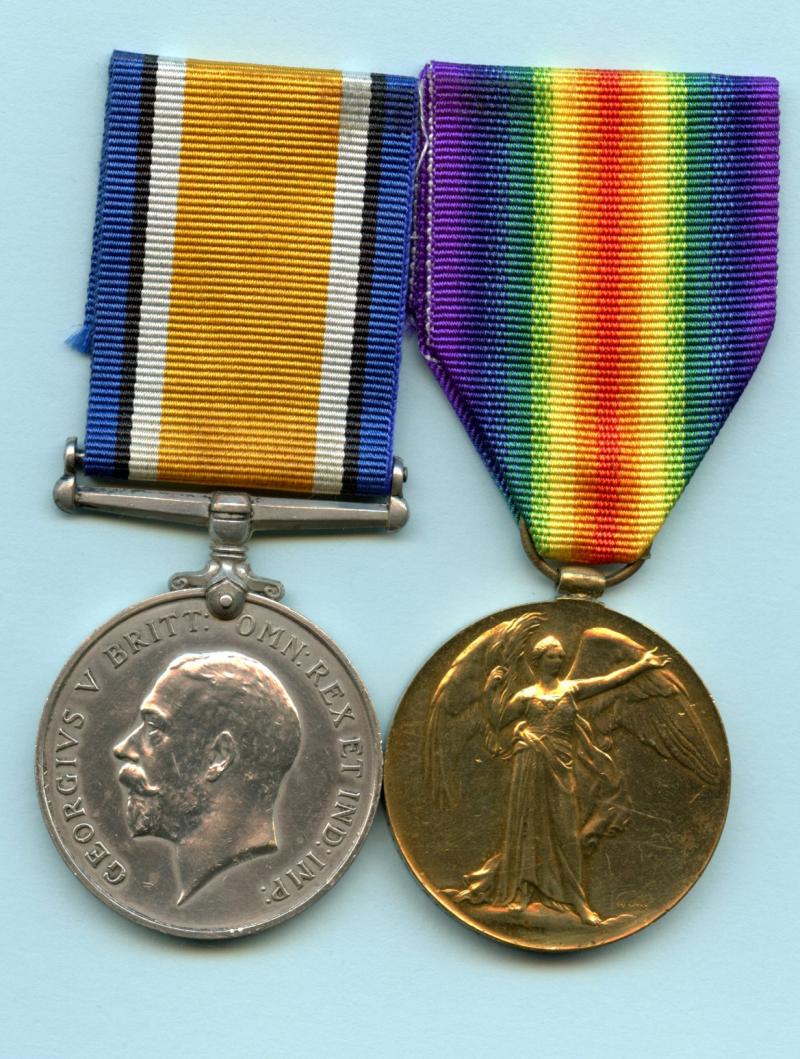 WW1 British War & Victory Medals Pair To Pte Robert Rudkin, 7th Battalion Seaforth Highlanders