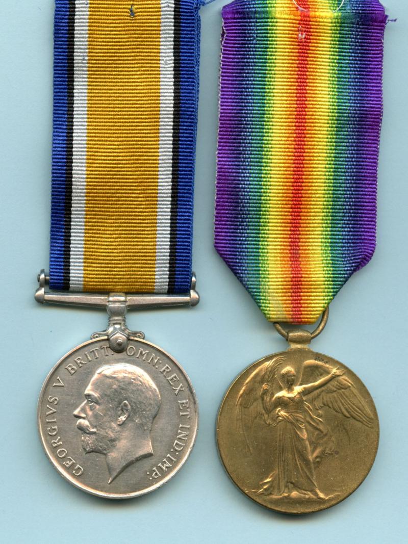 WW1 British War & Victory Medals Pair To  Pte Charles Davidson, Seaforth Highlanders