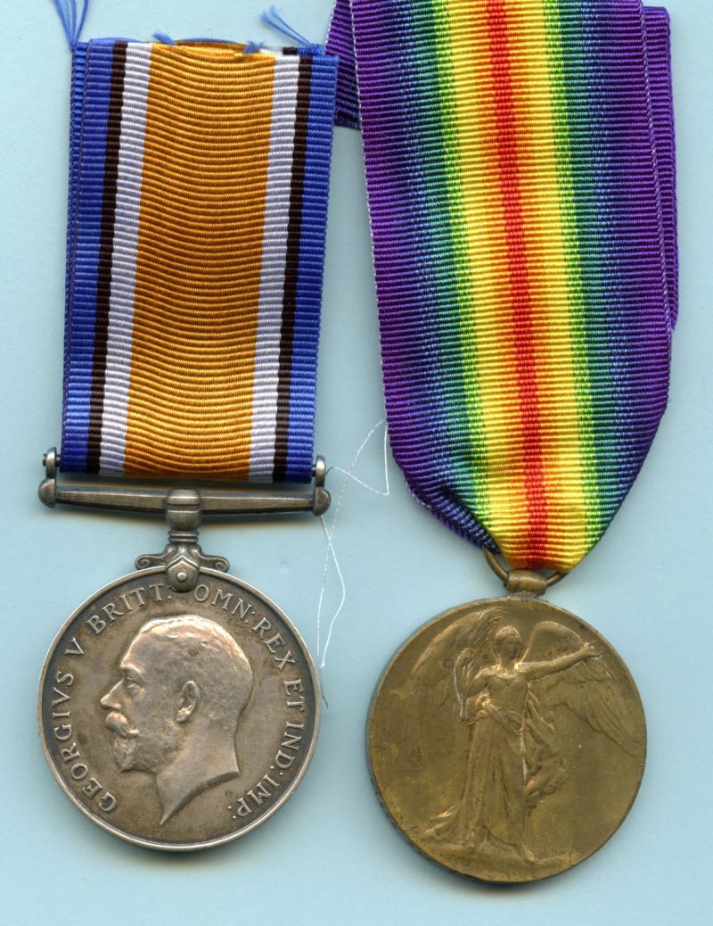 WW1 British War & Victory Medals Pair To Pte George W Picker, 3rd Battalion Lincolnshire Regiment