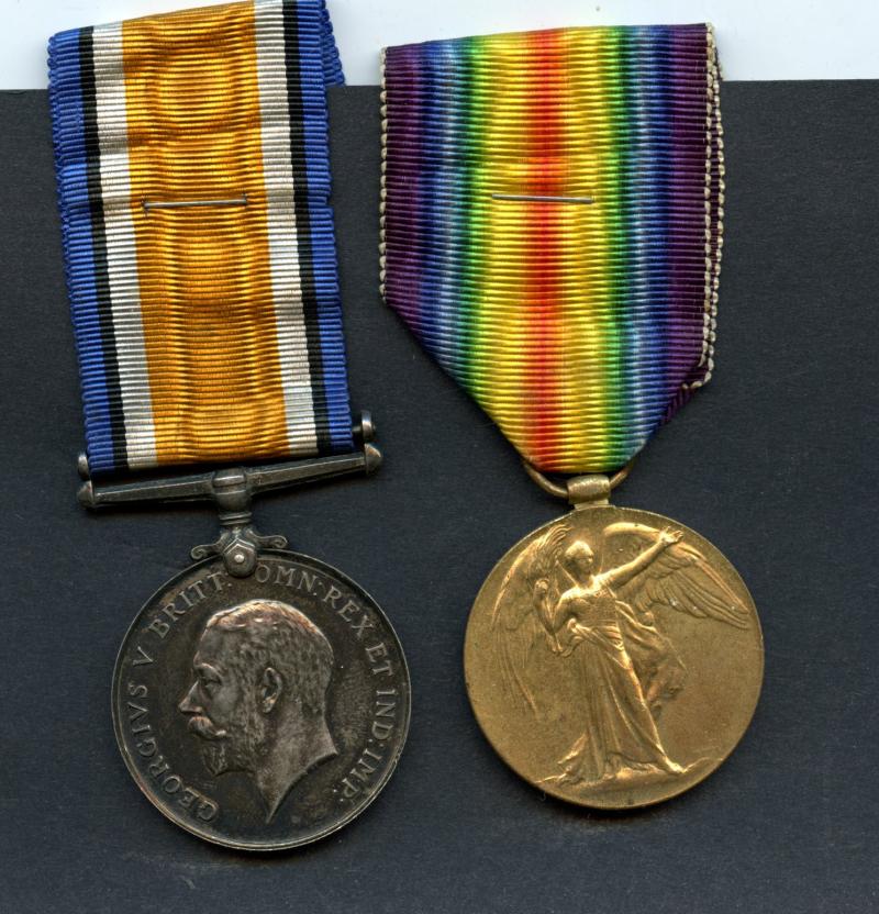 WW1 British War & Victory Medals Pair To Pte Samuel Dalleny, Kings Own Scottish Borderers KOSB