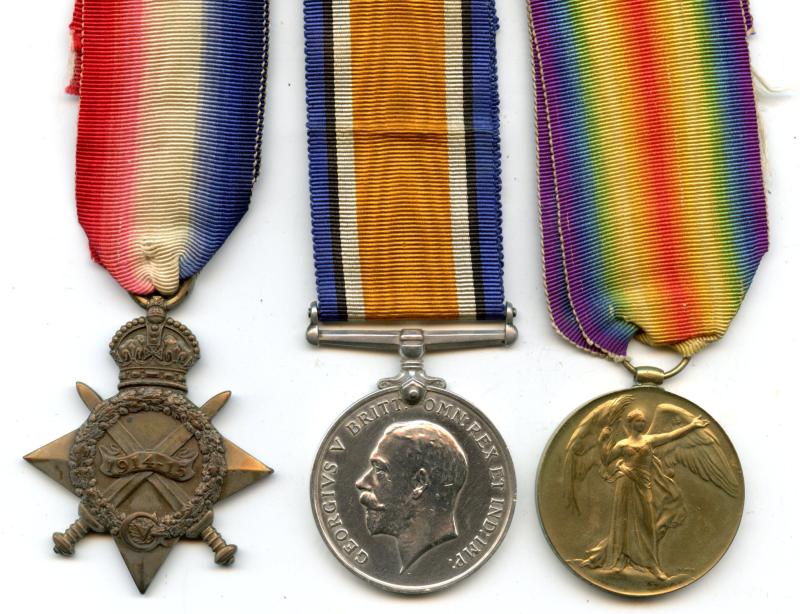 WW1 1914-15 Trio World War One Medals To Cpl Bertram Fowke, Motor Cyclist section Royal Engineers