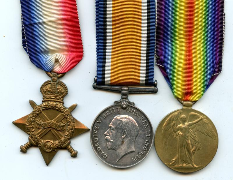 1914-15 Trio World War One Medals To Pte John N Henderson, Lanarkshire Yeomanry
