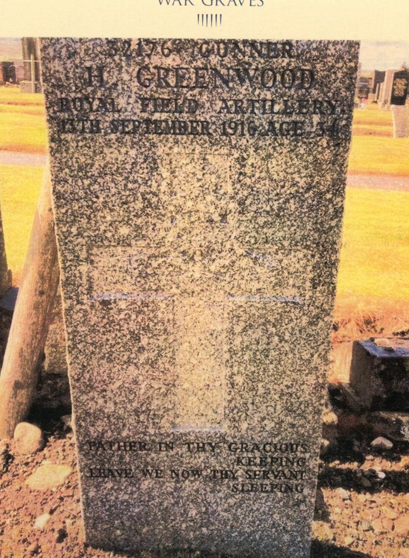WW1 Memorial Plaque To Hugh Greenwood, 47th Bty. 1st Bde., Royal Field Artillery