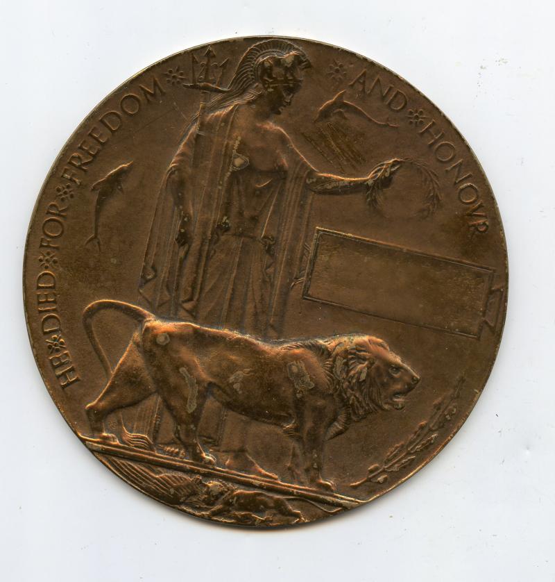 WW1 Memorial Plaque Unnamed Erased