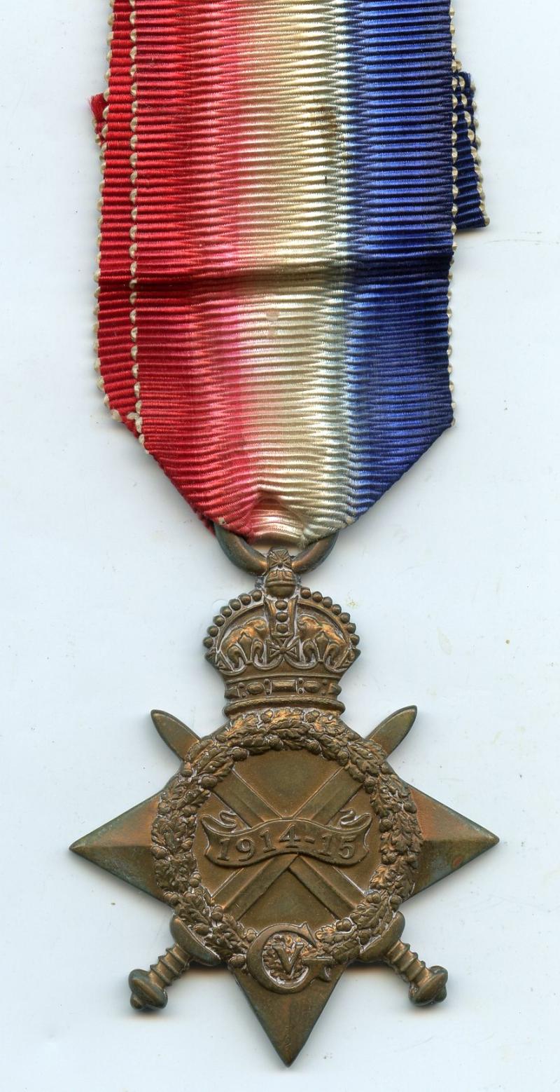 WW1 1914-15 Star To Pte Timothy Tudor, 15th Battalion, Royal Welsh Fusiliers