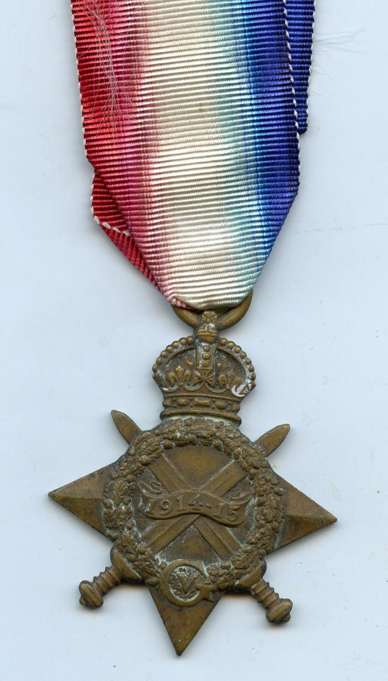 1914-15 Star Medal To Pte Edward Edwards Essex Regiment