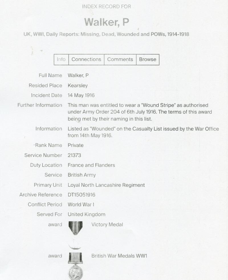 WW1 1914-15 Star Medal To Pte Peter Walker, Loyal North Lancashire Regiment & Royal Irish Regt