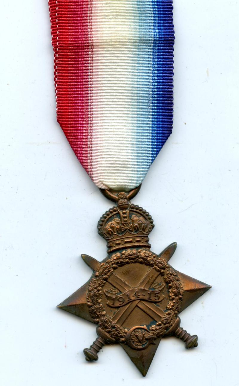 WW1 1914-15 Star Medal To Pte Alfred Parry, Royal Welsh Fusiliers & RAMC