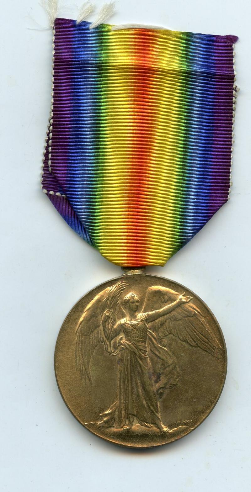 WW1 Victory Medal 1914-1919 To 2 Lieutenant Thomas Dickinson Riley, 7th Bn., Cameronians (Scottish Rifles)
