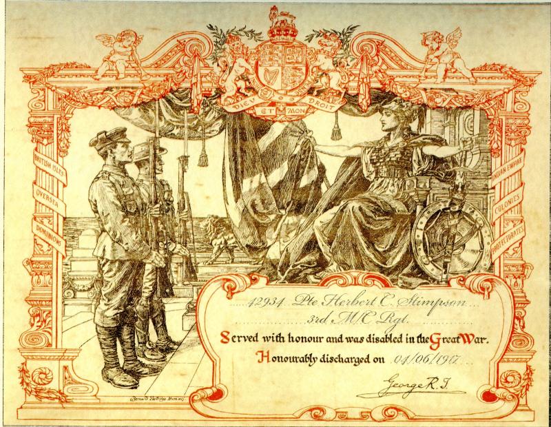 WW1 British War & Victory Medals Pair To Pte Herbert C Stimpson, 2/5th Manchester Regiment