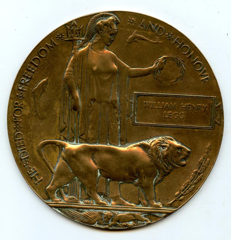 WW1 Memorial Plaque To William Henry Legg MM
