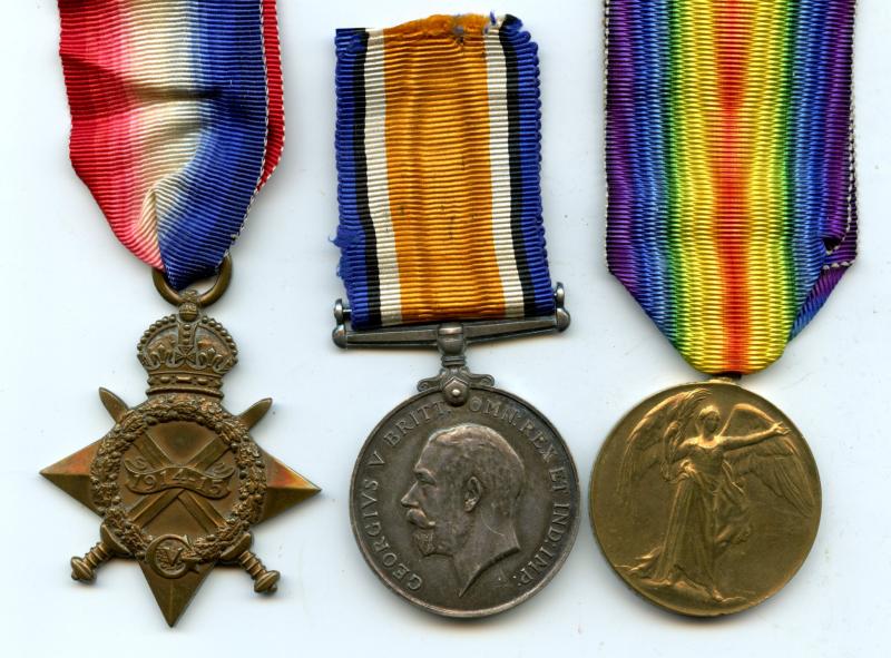 WW1 1914-15 Trio World War One Medals To Frederick W Avery 1/4 Ox & Buck, Light Infantry