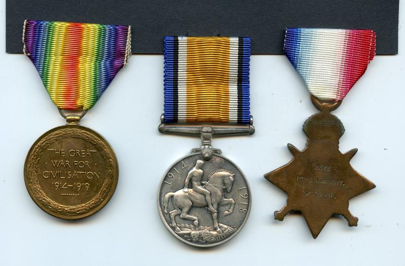 WW1 1914 Mons Trio Medals To Sgt Alexander Milne Wright, 5th , Cameronians (Scottish Rifles)