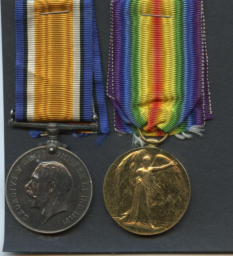 WW1 British War & Victory Medals Pair To  Pte Arthur Wrigley, East Lancashire Regiment