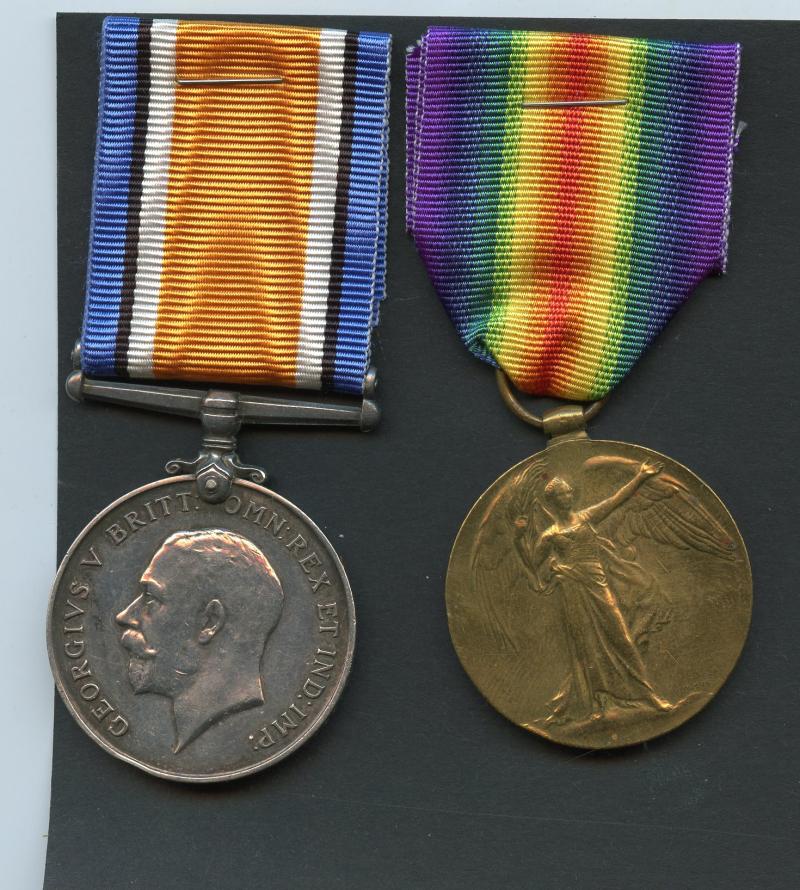 WW1 British War & Victory Medals Pair To Pte Fred K Robinson, Royal Sussex Regiment