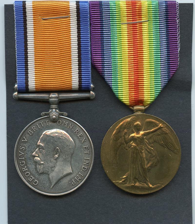 WW1 British War & Victory Medals Pair To Pte John S Hewitt, Worcestershire Regiment