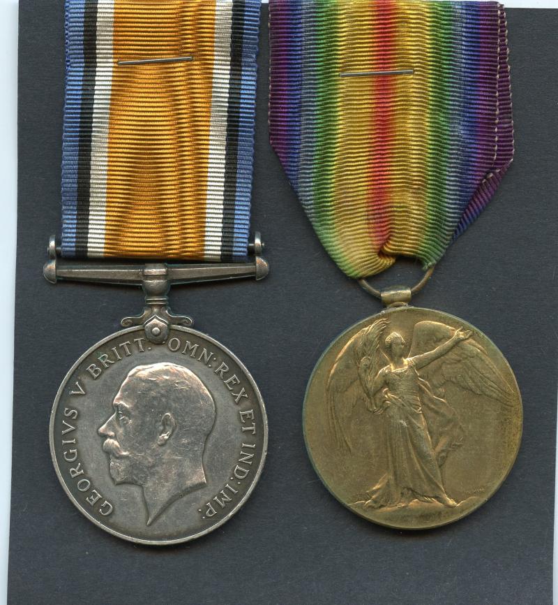 WW1 British War & Victory Medals Pair To Pte Alexander McLellan, Royal Scots Fusiliers