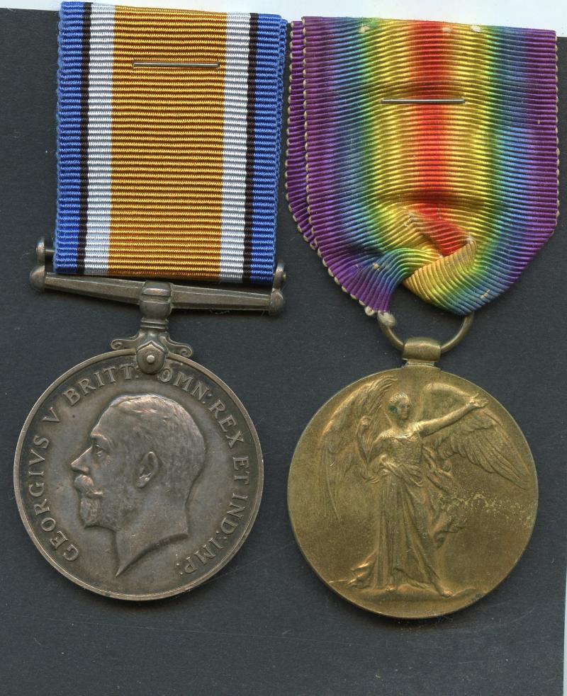 WW1 British War & Victory Medals Pair To Pte William Geddes, Scottish Rifles The Cameronians