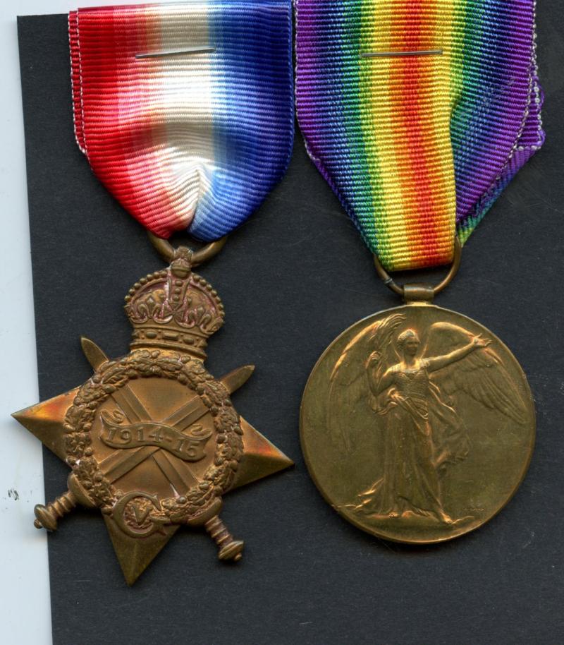 WW1 1914-15 Star & Victory Medal To Guardsman Harry McElroy, Scots Guards ( Born in New York U.S.A.)