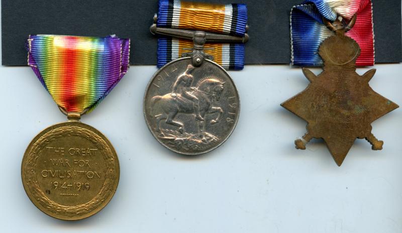 WW1 1914 Mons Trio To Lance Serjeant John Davidson 2nd Bn., Scots Guards