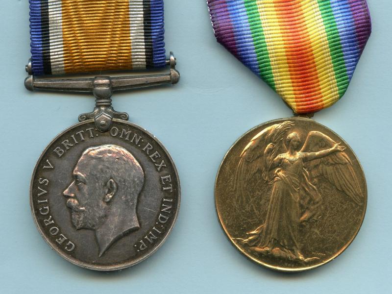 WW1 British War & Victory Medals Pair To Pte Wilfred Bolas, Kings Shropshire Light Infantry