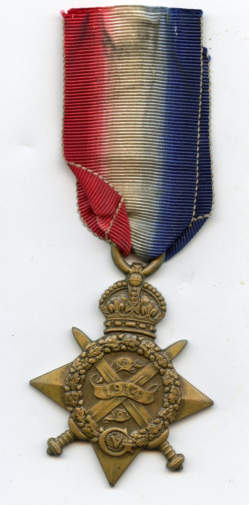 WW1 1914 Casualty 1914 Mons Star To Lance Corporal James Nelson 2nd Bn., King's Own Scottish Borderers