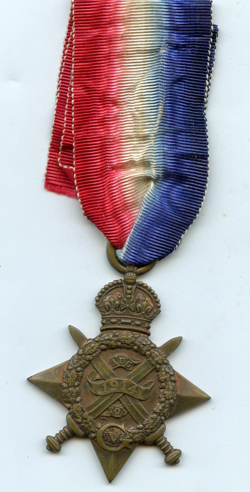 WW1 1914 Mons Star To Sgt James Porter, D.C.M. Sgt Porter 1st Bn., Seaforth Highlanders